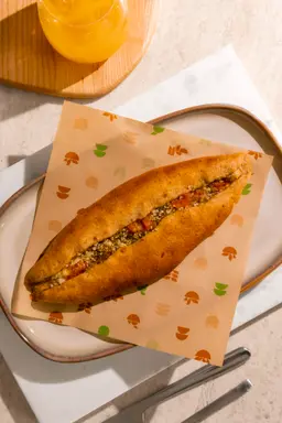 Organic Halloumi with Zatar and Tomatoes Fatira